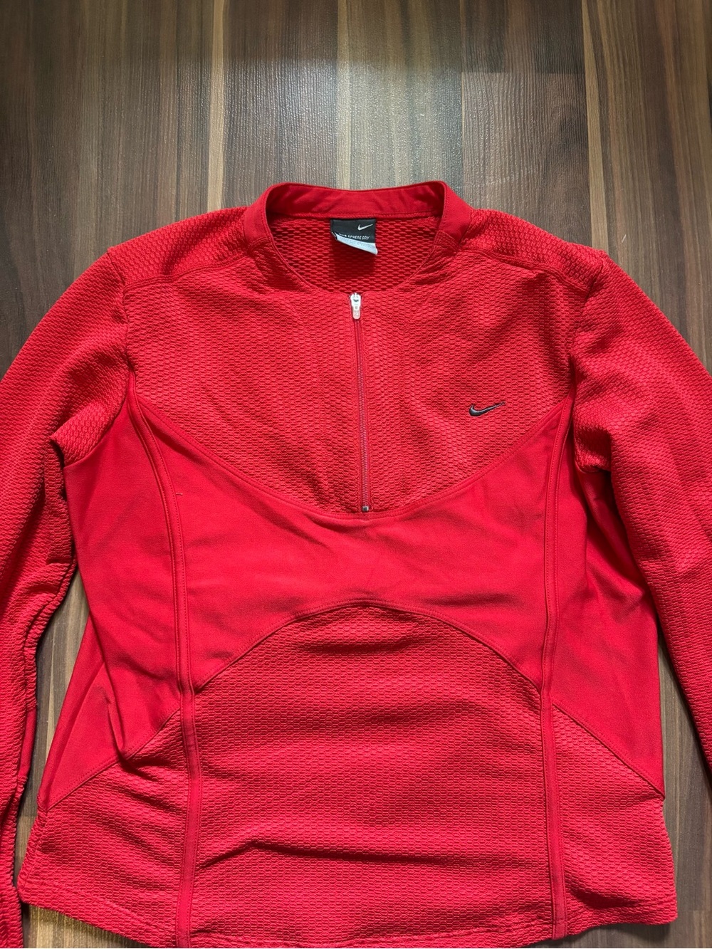 Nike Red Women's Quarter-Zip Training Sweatshirt